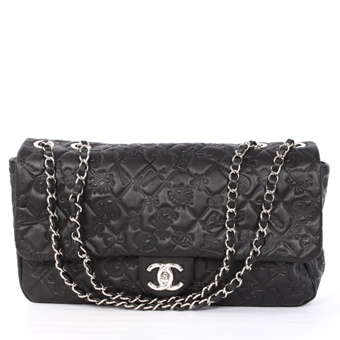 CHANEL シャネル バッグ コピー ショルダーバッグ A49756 クルーズライン シンボルチャーム アイコン チェーン カーフレザー ブラック＆シルバー